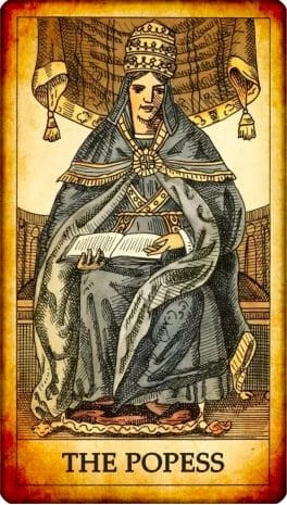 tarot card the popess