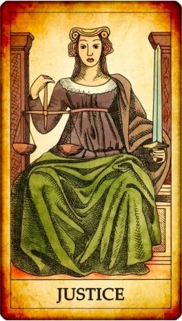 tarot card justice