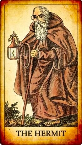 tarot card the hermit