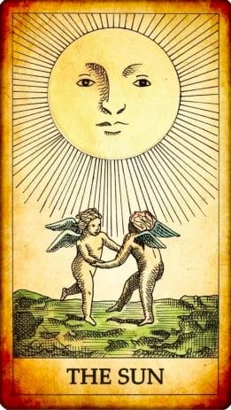 Tarot card the sun