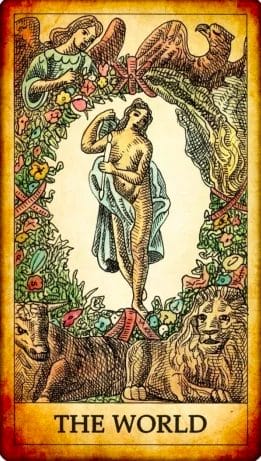 Tarot card the world