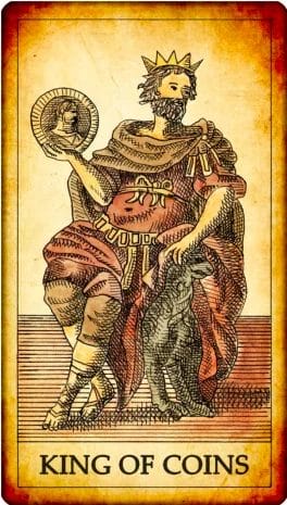 Tarot card king of coins