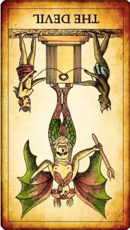 The Devil Reversed Tarot card