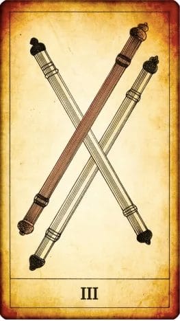 Three of Wands Tarot card