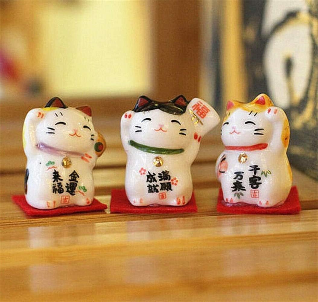 Japanese Ceramics Maneki Neko Lucky Cat Set: Bringing Luck and Joy ...