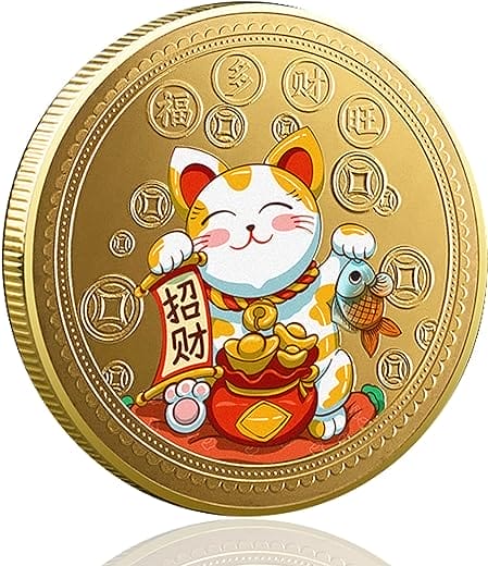 Gold Plated Lucky Coin with Protective Case